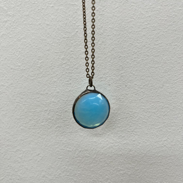 Blue Bubble Glass Necklace