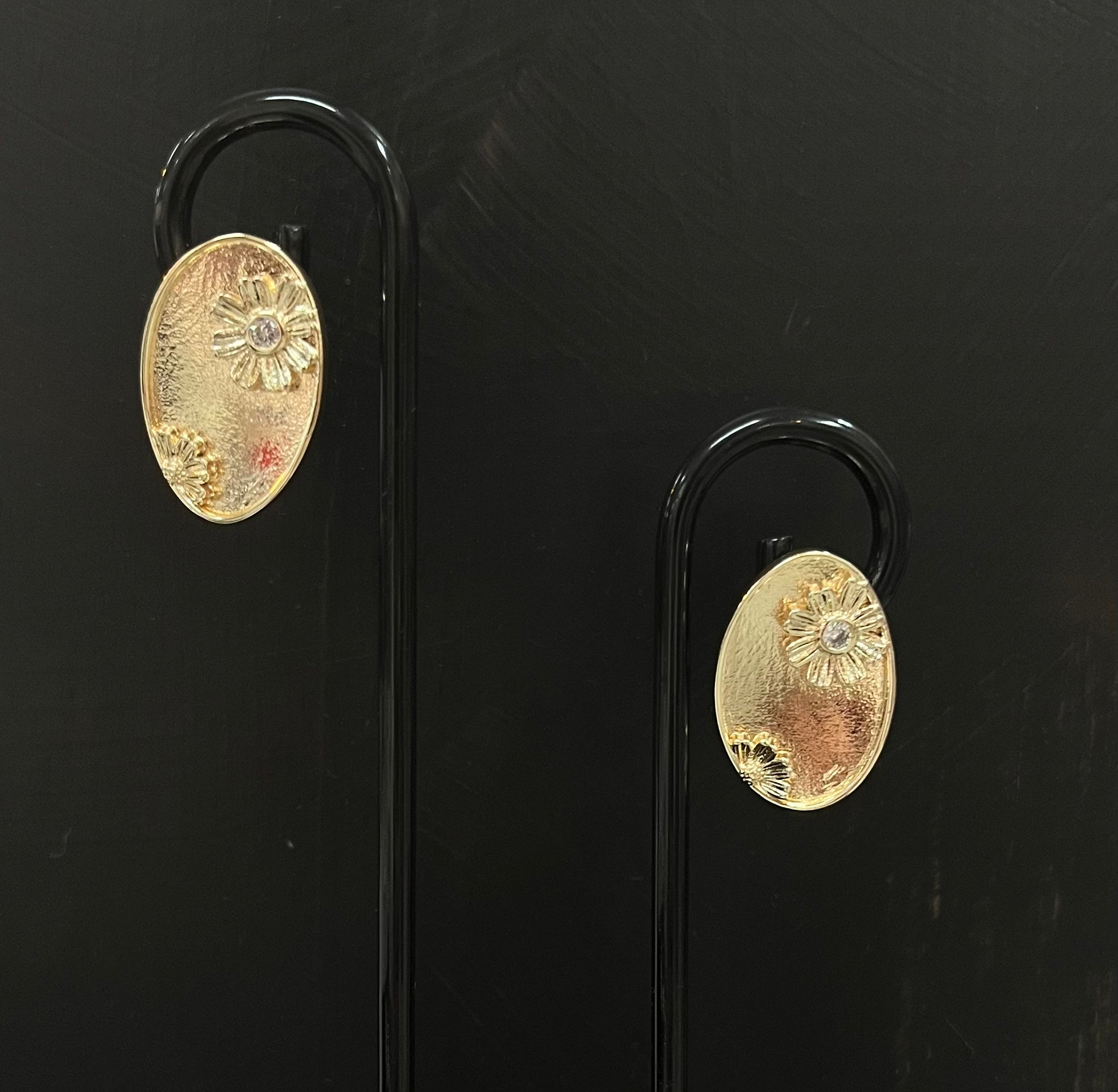 Floral Oval Earrings