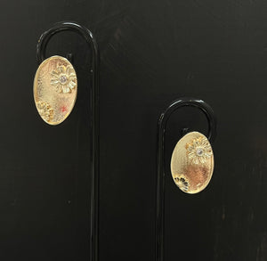 Floral Oval Earrings