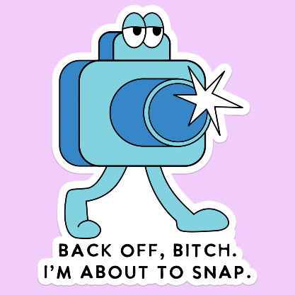Back Off Sticker