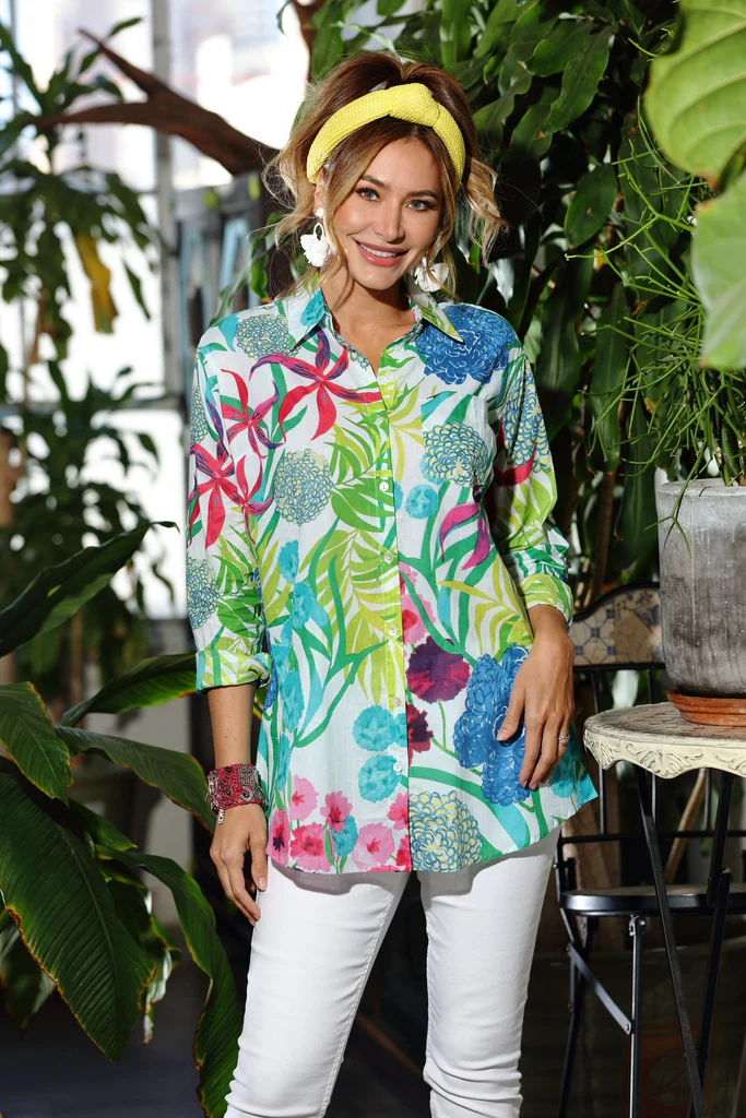 Hydrangea Boyfriend Shirt