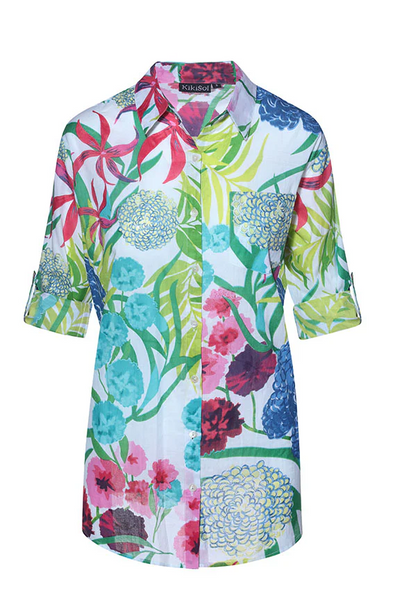 Hydrangea Boyfriend Shirt