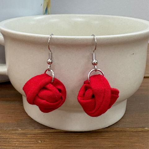 Red Small Gumball Earrings