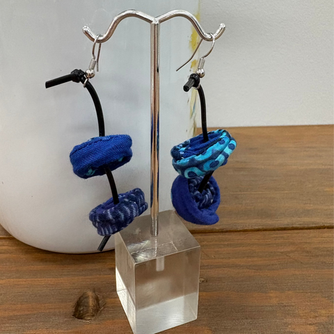 Blue Double Earrings
