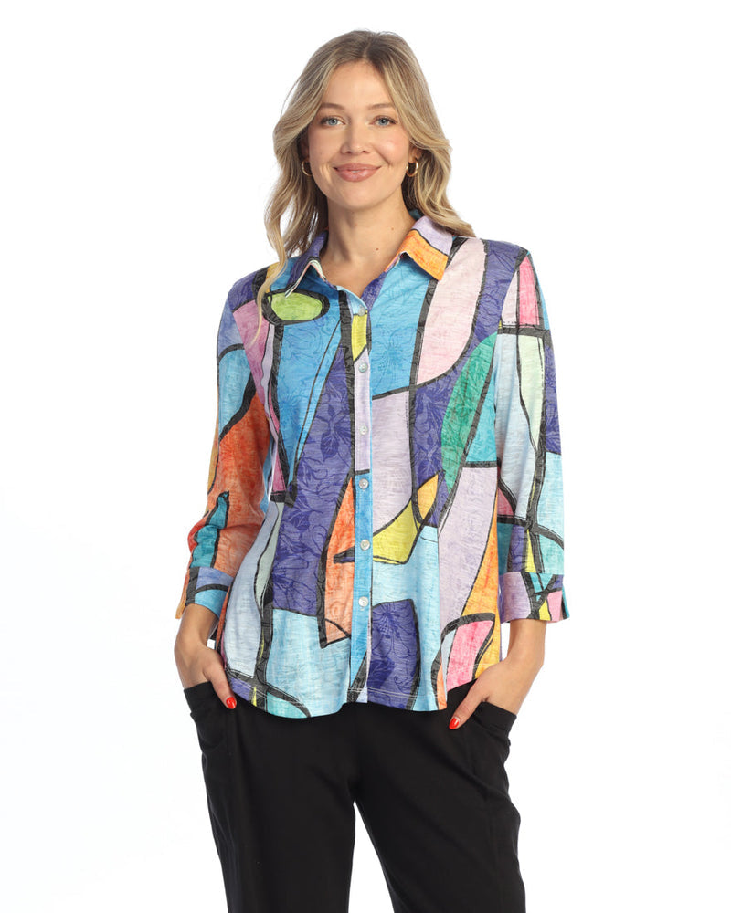 Vita Button Down LS Top