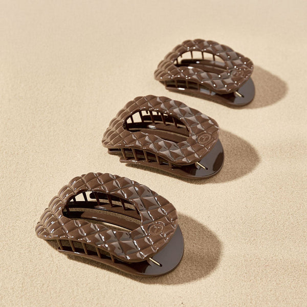 Truly Taupe Quilted Flat Clip