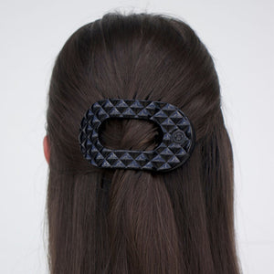 Black Quilted Flat Clip