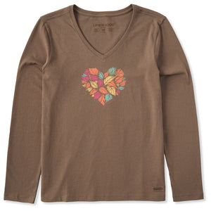Leaf Heart V LS Tee