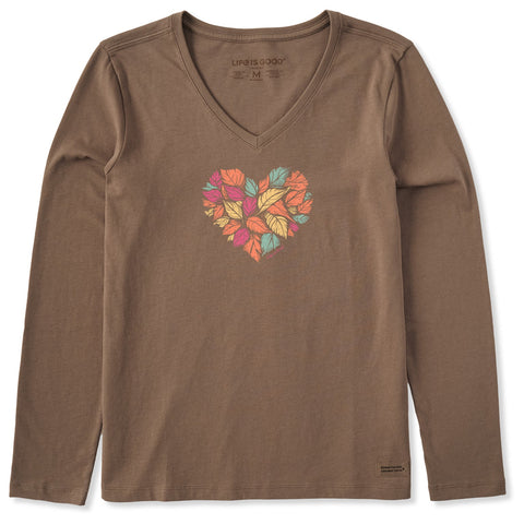 Leaf Heart V LS Tee