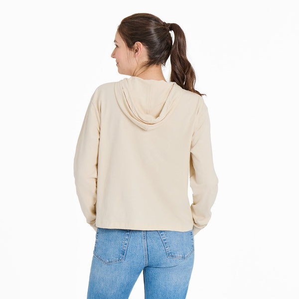 Boxy Gone to Beach LS Hoodie