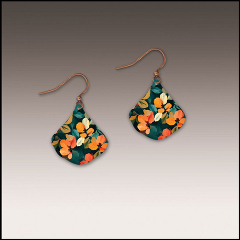Dark Floral Earrings