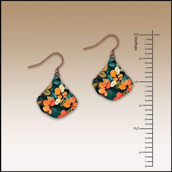Dark Floral Earrings