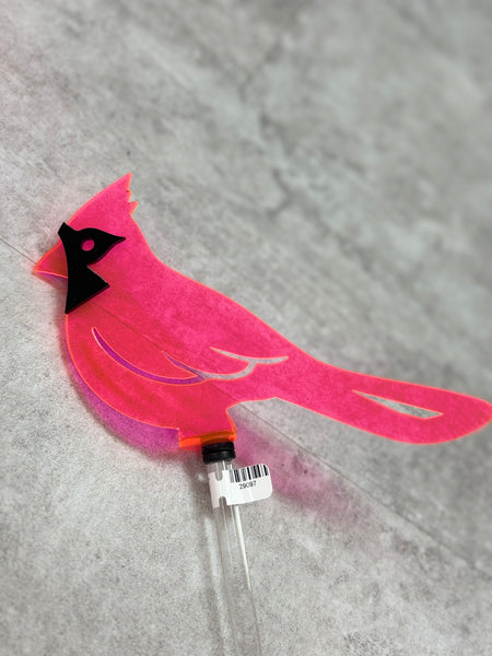 Pink Cardinal Garden Stake