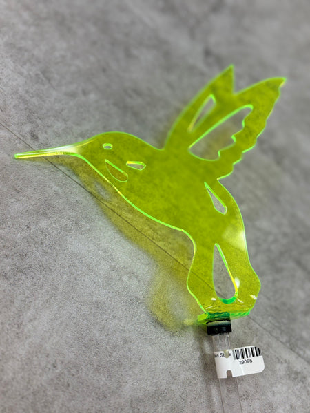 Green Hummingbird Garden Stake