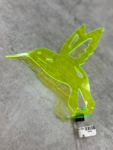 Green Hummingbird Garden Stake