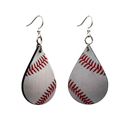 Baseball Teardrop Earrings