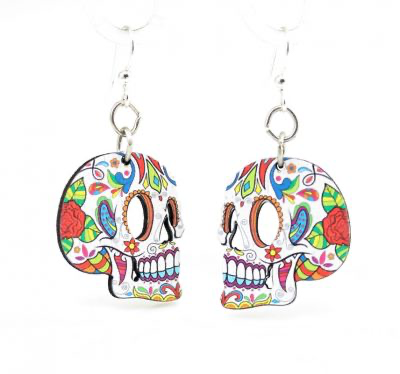 Profile Sugar Skull Earrings