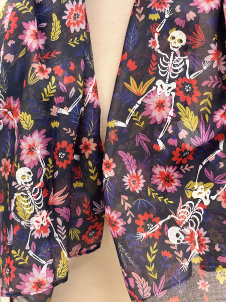 Floral Skeleton Scarf