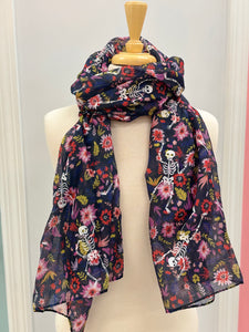 Floral Skeleton Scarf
