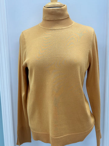 Gold Turtleneck Top