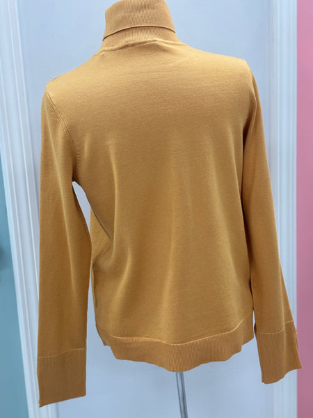 Gold Turtleneck Top