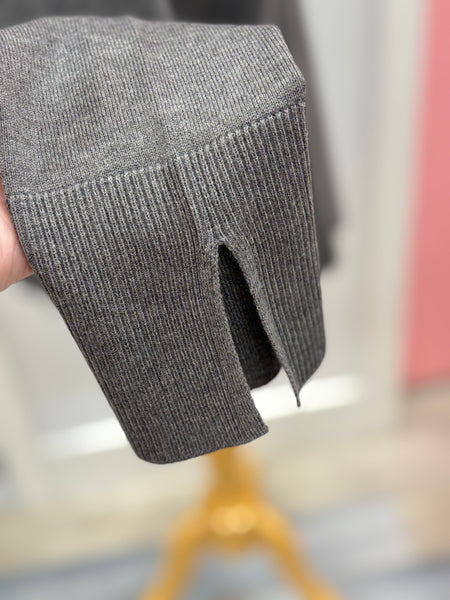 Charcoal Turtleneck Top