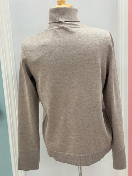 Oatmeal Turtleneck Top