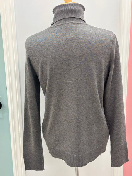 Charcoal Turtleneck Top