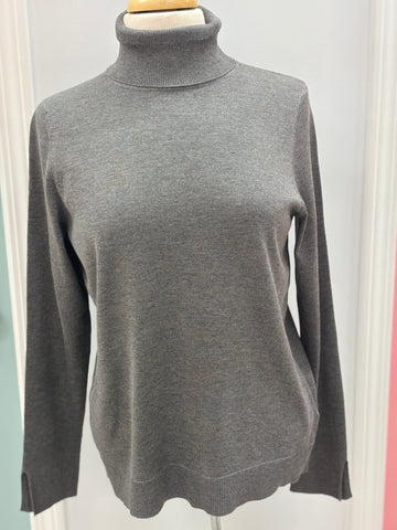 Charcoal Turtleneck Top