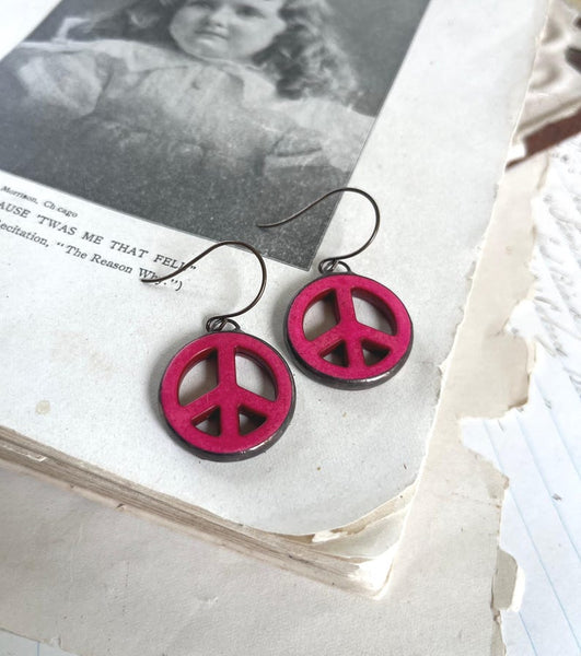 Colorful Peace Earrings