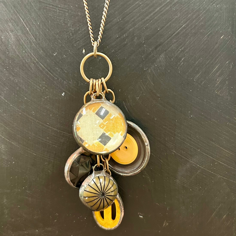 Black & Mustard Necklace