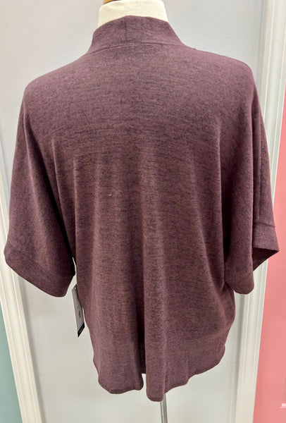 Heather Purple Front Knot Top