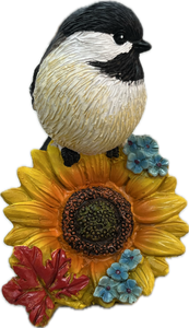 Chickadee on Sunflower