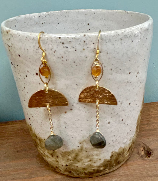 Dramatic Labradorite Earrings