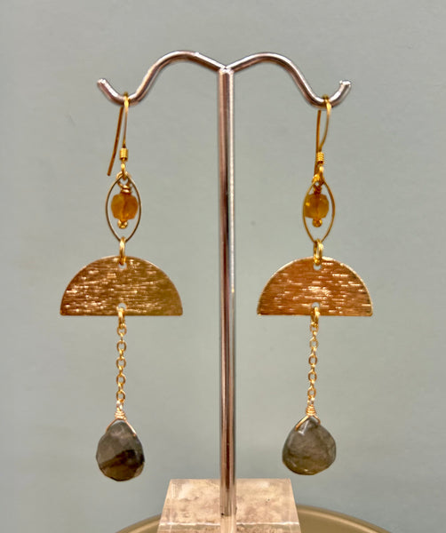 Dramatic Labradorite Earrings