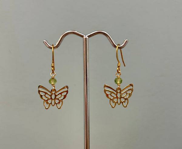 Gold Butterfly Earrings