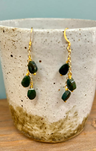 Green Drop Earrings
