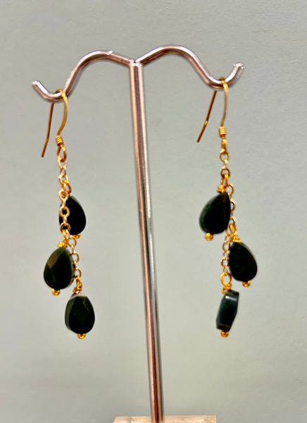 Green Drop Earrings