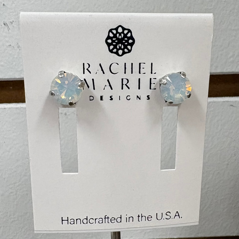 Jen Earrings White Opal