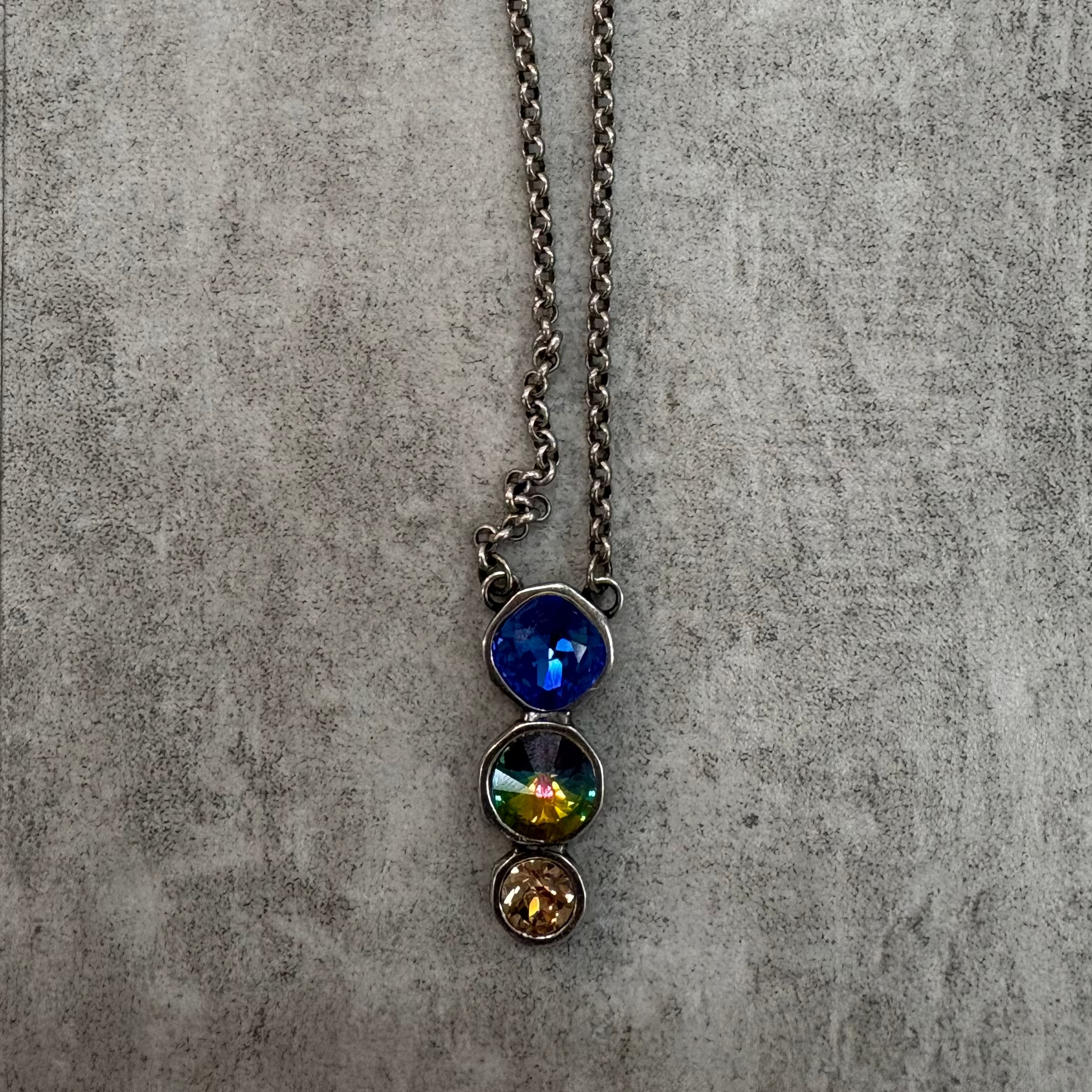 Mikaela Blue Mix Necklace