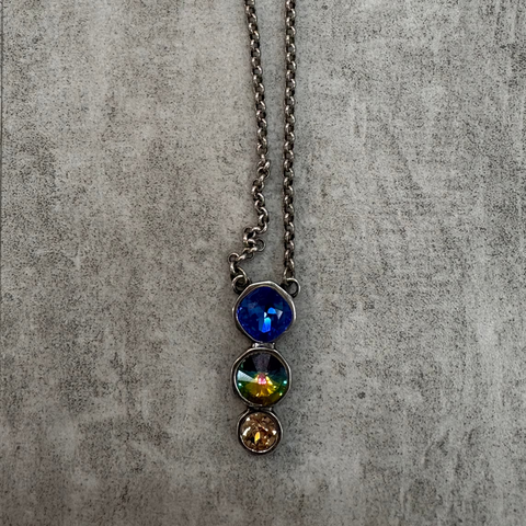 Mikaela Blue Mix Necklace