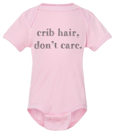 Pink Crib Hair Onesie