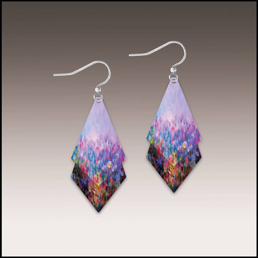 Lavender Layered Earrings