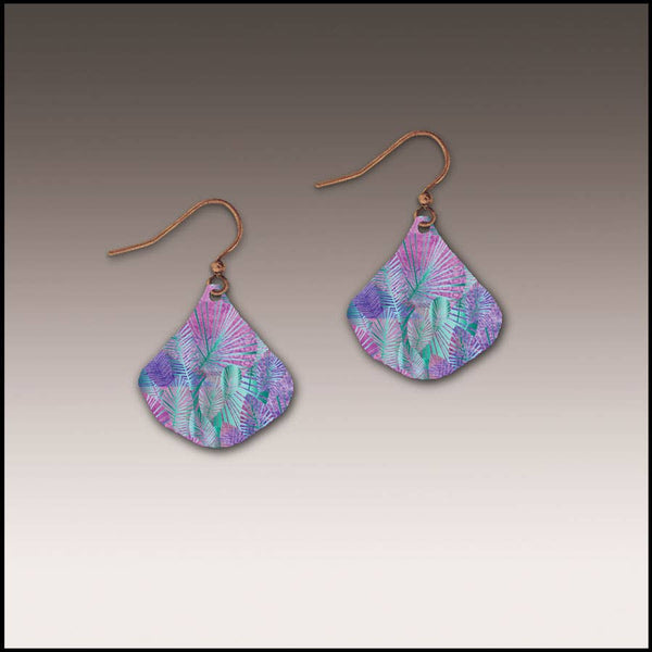 Lilac Shades Fan Earrings