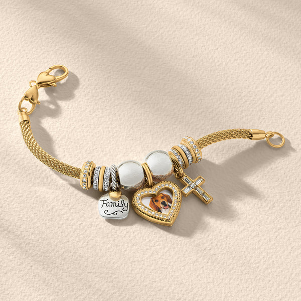 Memento Heart Charm Gold
