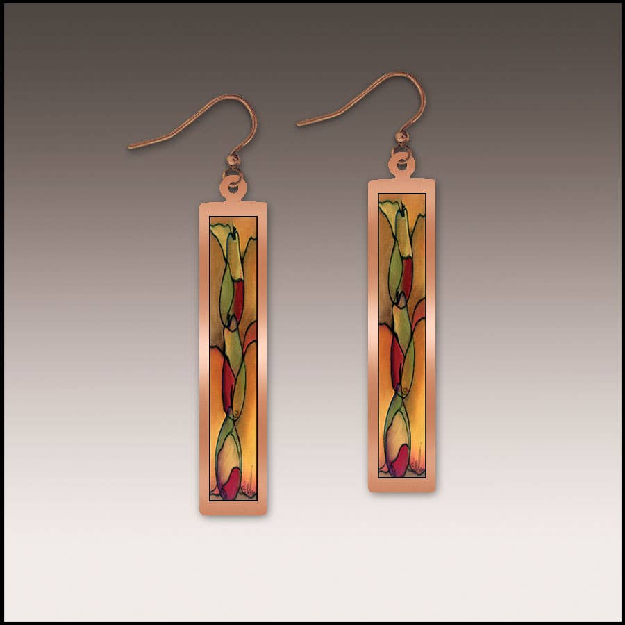 Framed Green Earrings
