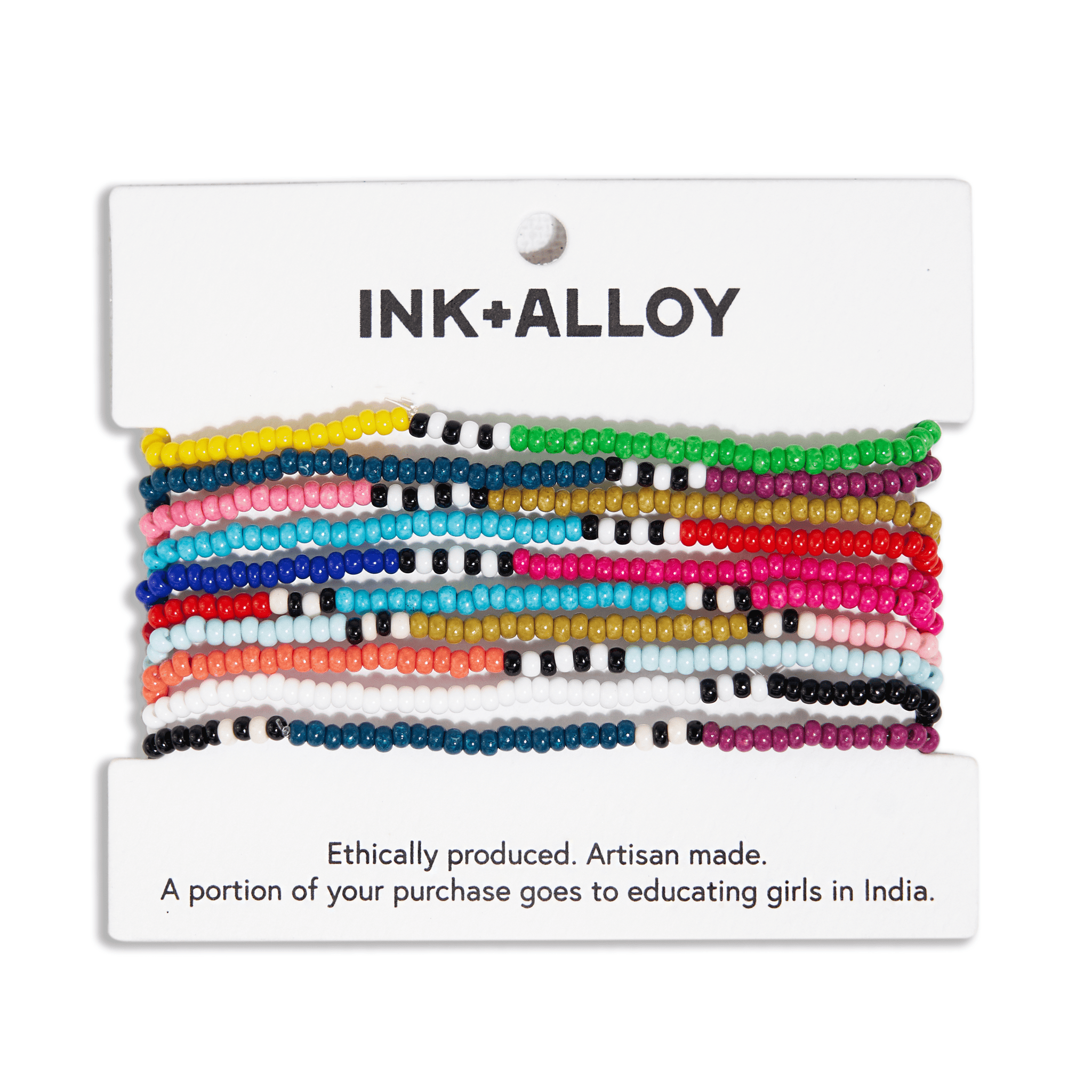 Colorful Beaded Bracelet Stack