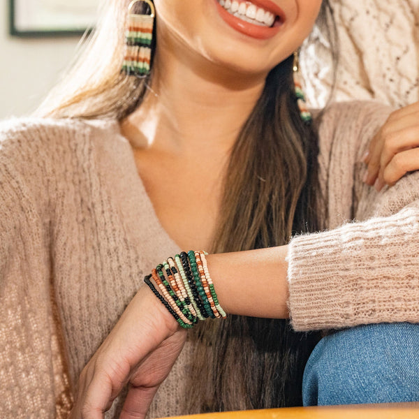Desert Beaded Bracelet Stack