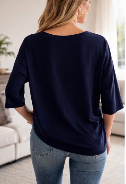 Twisted Blue Night Top