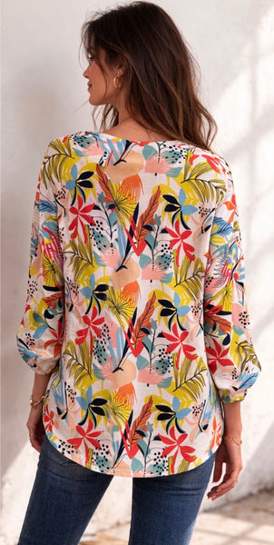 Tropical Print Top